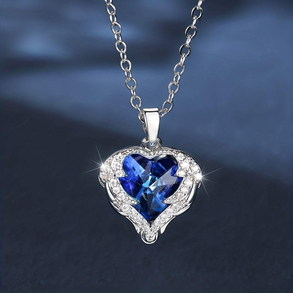 Unlimited Love: Heart Of The Sea Women's Necklace with Birthstone Crystal - Perfect Jewelry Gift for Her Wife