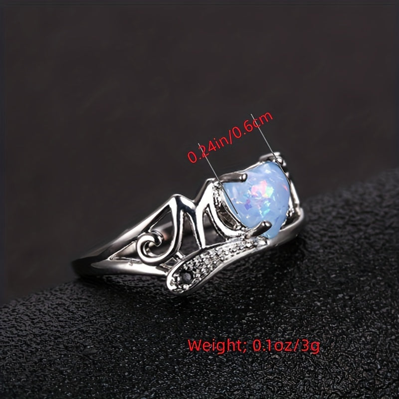 Surprise Your Mom with a Heart-Shaped Zircon Promise Ring on Mother's Day - Perfect Gift!