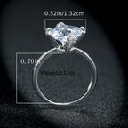Stunning Square Silver Wedding Ring