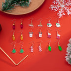 Christmas Cute Earrings Candy Santa Claus Christmas Tree Elk Earrings LJC17