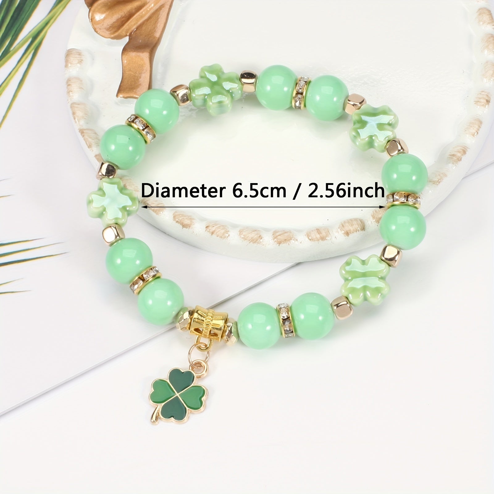 Add a Touch of Luck to Your St. Patrick's Day Look with Our Four Leaf Clover Bracelet for Women