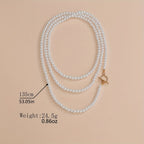 French Vintage Multilayer Stacking Wrap Faux Pearl Necklace For Women Girls Gift