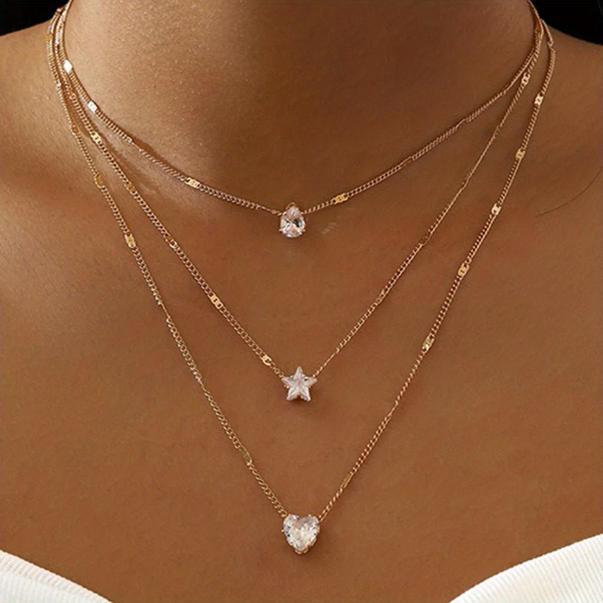 5 Styles Love Butterfly Moon Zircon Pendant Necklace For Women Teen Daughter Jewelry Birthday Gifts