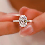 Elegant Moissanite Engagement Ring in Sterling Silver with Certificate and Box - Perfect for Weddings, Parties, and Special Occasions