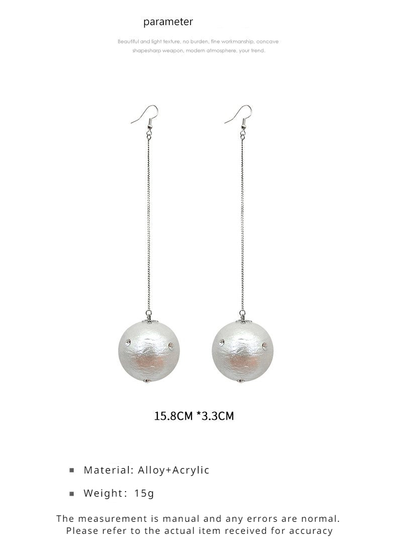 FN Long Temperament Ball Drop Earrings LOJS42