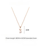 FN Sweet Cute Fox Pendant Rose Gold Necklace Clavicle Chain Gift LOJS5