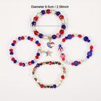 Show Your Love with our Multilayer Boho Style Beaded Bracelet Set with Love Heart & Star Shape Pendant