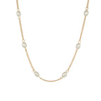 Stylish Alloy Chain Faux Pearl Ladies Necklace Holiday Banquet Prom Ornament