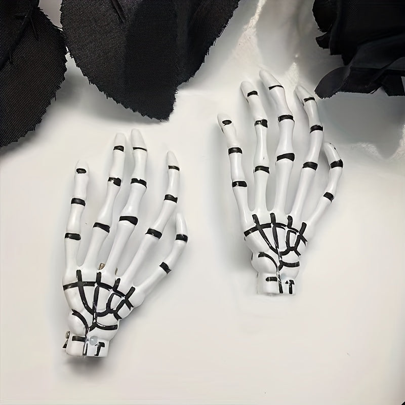 Creepy Cute Skeleton Hair Claws Clips - Perfect for Horror Party Decor, Cosplay Costumes & Valentine's Day Gifts!