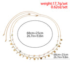 Elegant Butterfly Body Chain Jewelry with Natural Chip Stone Beads - 2pcs