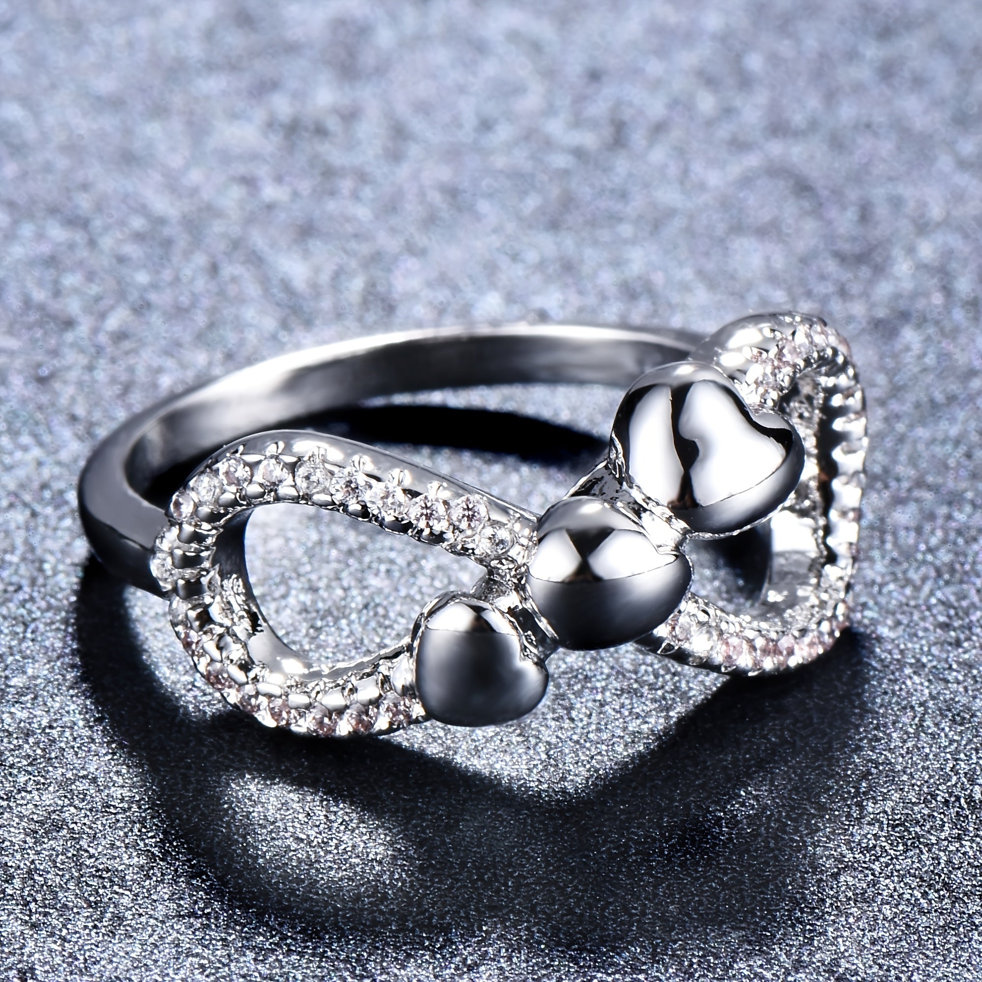 1pc Fashion Infinity Ring Infinity Sign Mixed With Heart To Heart For Female