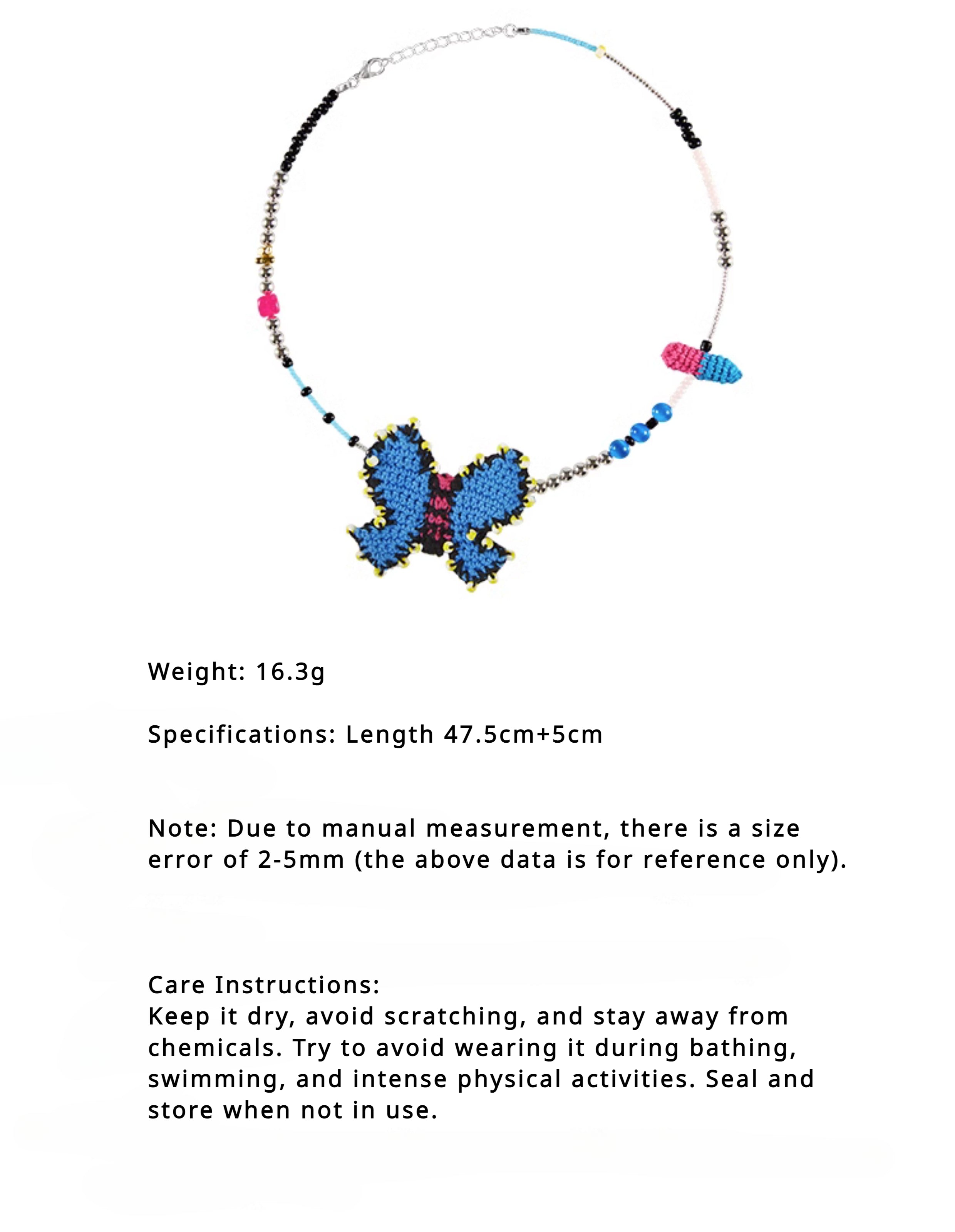 LB Hand Crochet Street Butterfly Necklace LOJL56 CUSTOMIZE