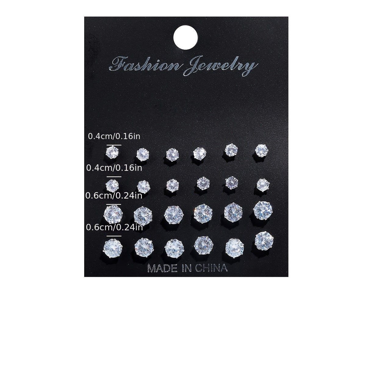 Add Sparkle to Your Daily Look with 12/24/36 Pairs of Classic Zircon Stud Earrings for Women