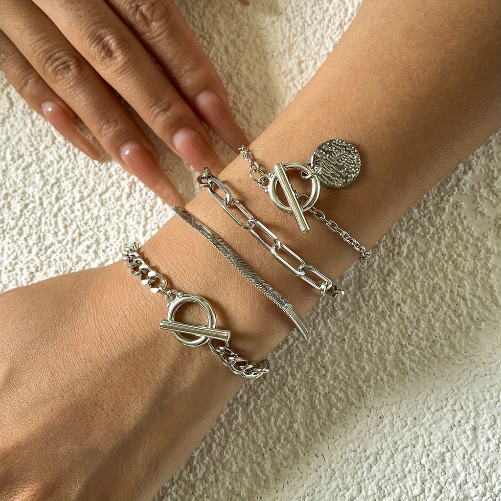 4pcs Stylish & Trendy Women's Bracelet Set - Perfect for Any Occasion!