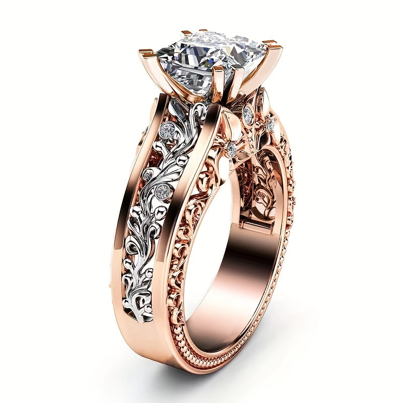 Stylish Stainless Steel Couples Rings in Rose Gold for Engagement and Wedding - Perfect Fit for Women and Men
