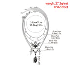5-Piece Vintage Arrow Heart Pendant Set - Perfect Gift for Women, Mom, Wife, and Girls!