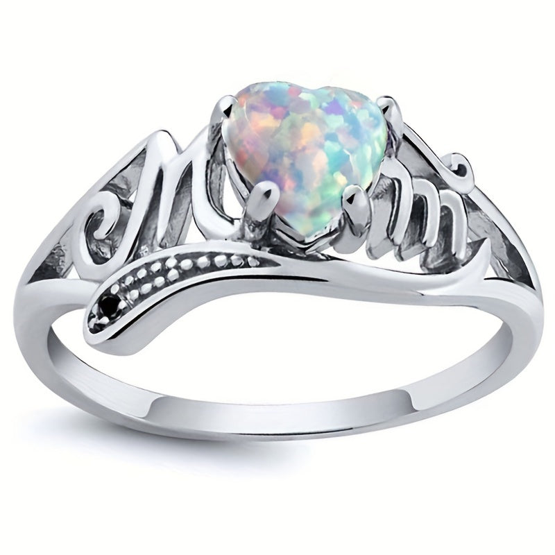 Surprise Your Mom with a Heart-Shaped Zircon Promise Ring on Mother's Day - Perfect Gift!