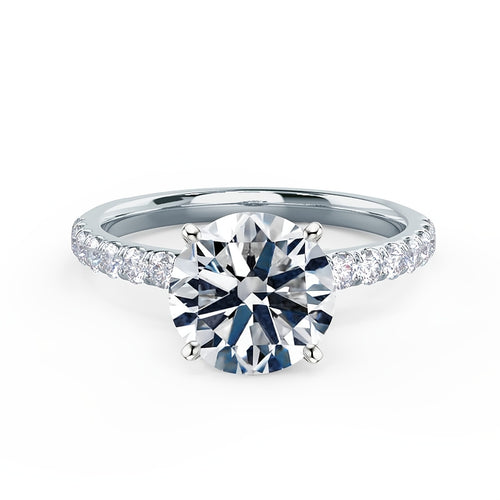 1/2/3/5/10ct Moissanite Solitaire Ring 4 Prongs 18K Gold Plated Wedding Engagement Promise Ring For Women Valentine's Day Gift