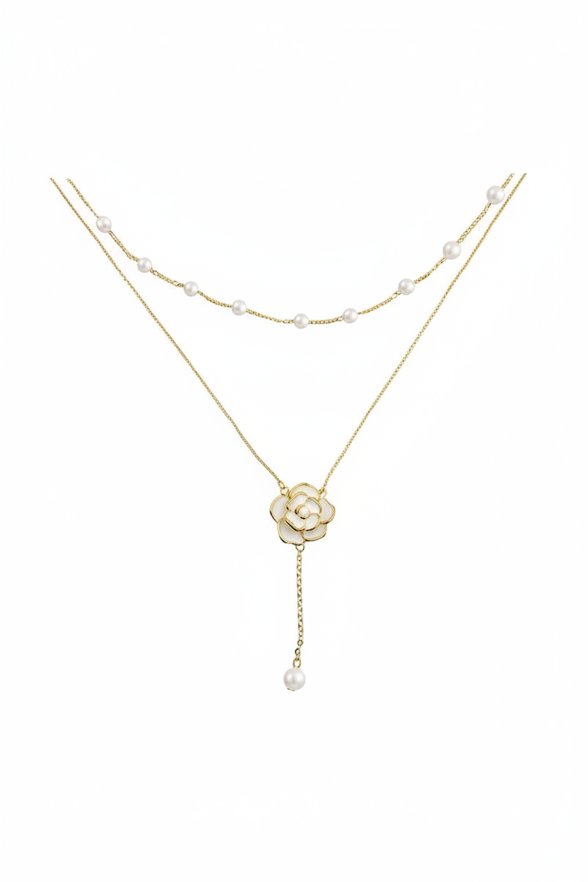 FN Sexy Clavicle Chain Flower Pendant Necklace LOJS50