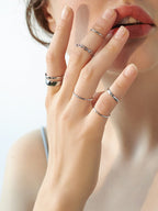 FN Simple Circle Ring 7-piece Set Tail Ring LOJS25