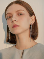 FN Long Appear Slimming Tassel Earrings LOJS6