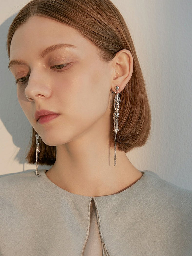 FN Long Appear Slimming Tassel Earrings LOJS6