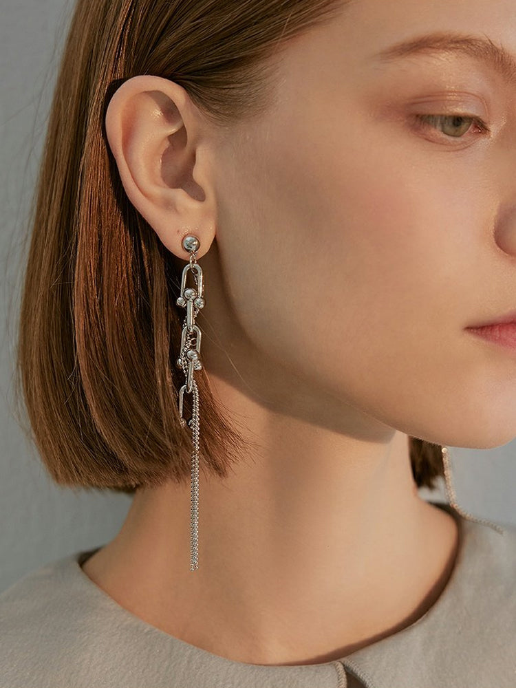 FN Long Appear Slimming Tassel Earrings LOJS6
