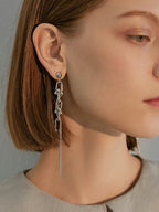 FN Long Appear Slimming Tassel Earrings LOJS6
