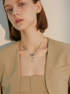 FN Star Sweater Chain Metal Collar Chain Necklace LOJS64