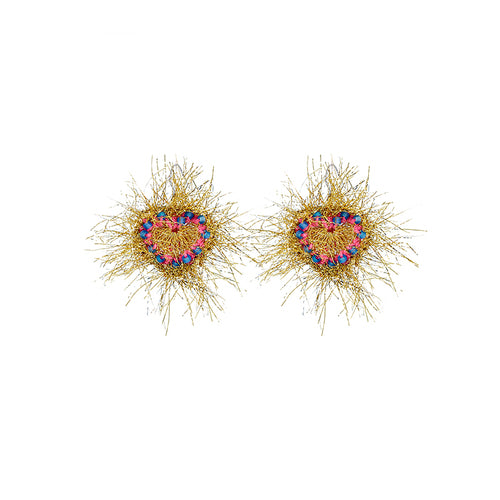 LB Love Fireworks Earrings Gold Ear Clip LOJL27