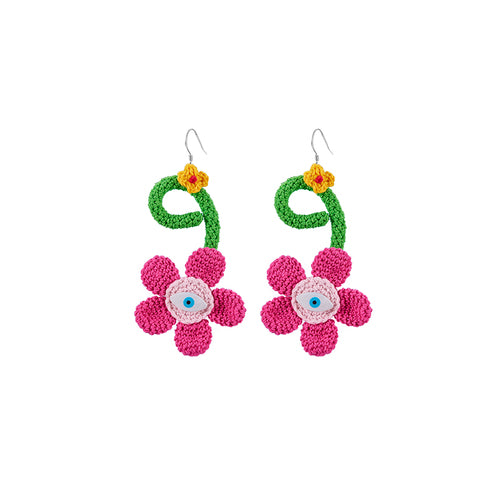 LB Flower Long Exaggerated Cute Earrings LOJL21