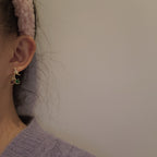 Zircon Bow Cat Christmas Earrings LJC22