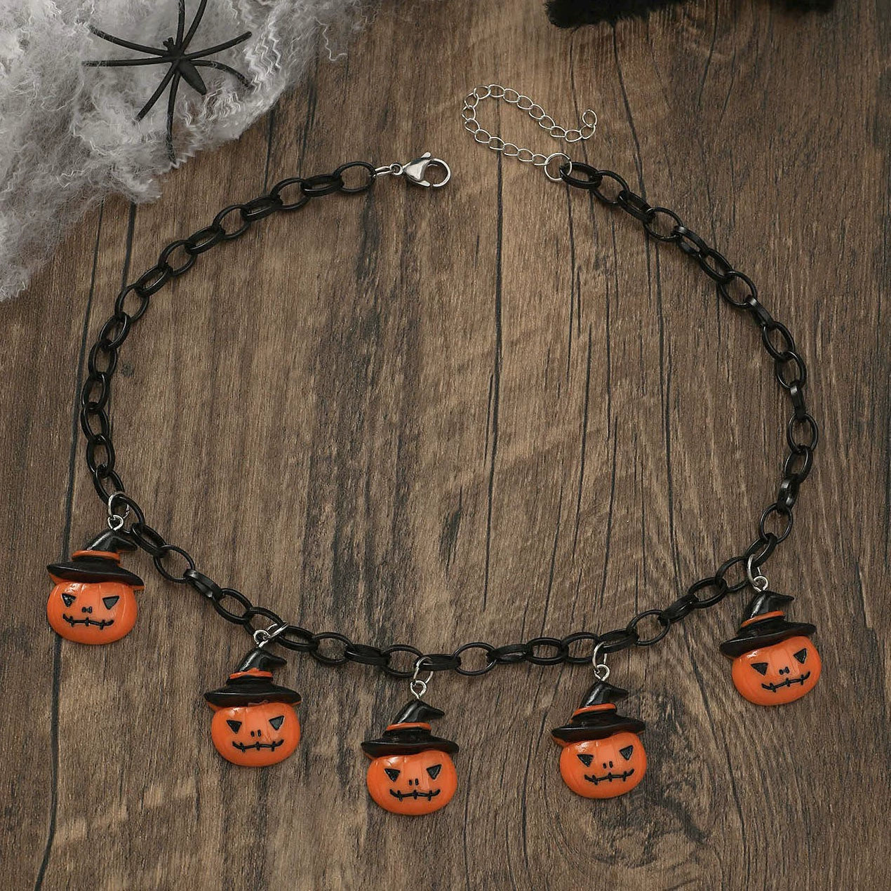 Halloween Pumpkin Collarbone Chain Party Necklace LJH41