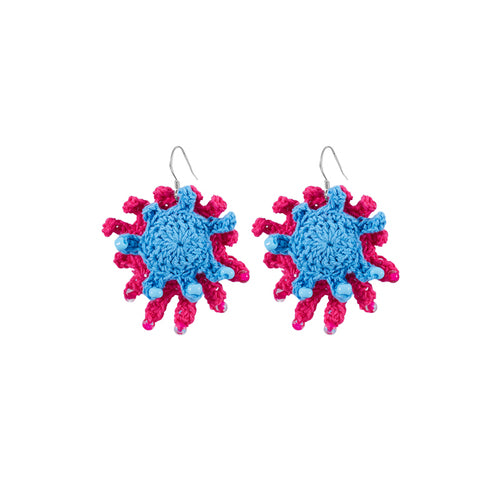 LB Hand Crochet Colorful "Inkjet" Earrings LOJL105