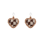LB Hand Crochet "Heart" Earrings "Love" Ear Clip LOJL83