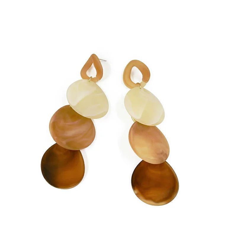 FN Exaggerated Acrylic Oval Ball Earrings LOJS132