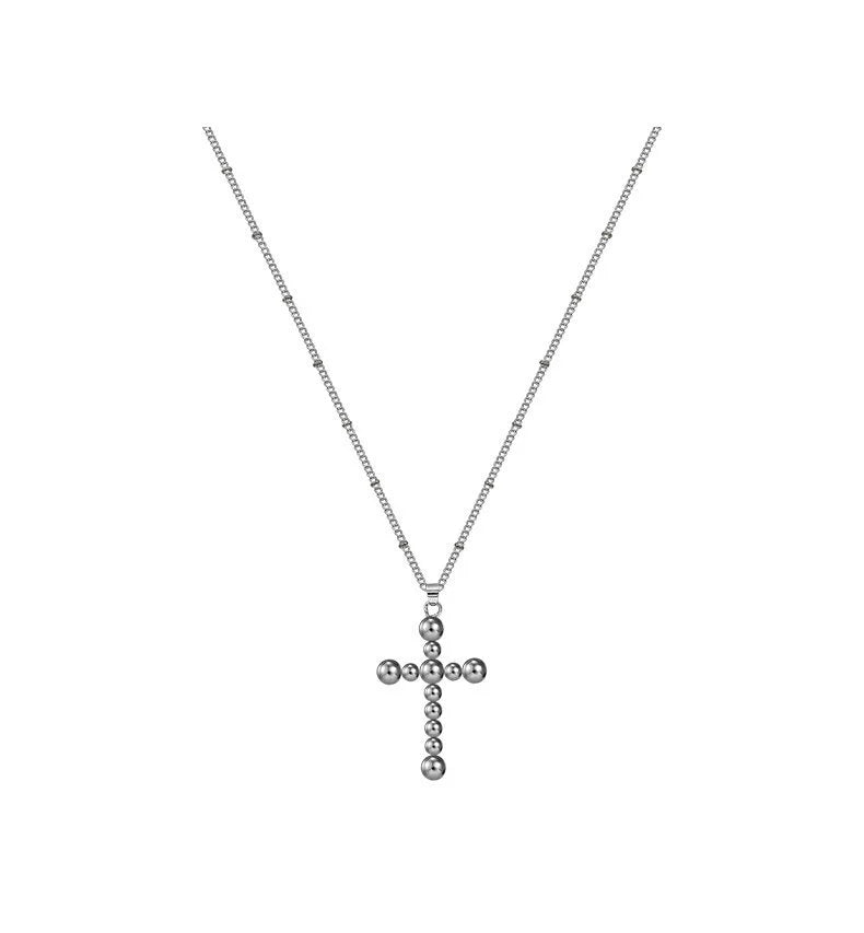 FN Cross Long Chain Pendant Couple Necklace LOJS70