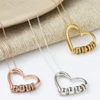 Stunning Heart-shaped Pendant Necklace with Customized Name