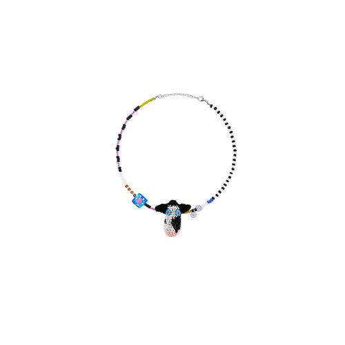 LB Hand-Crocheted Pearl 'Cow' Necklace LOJL45