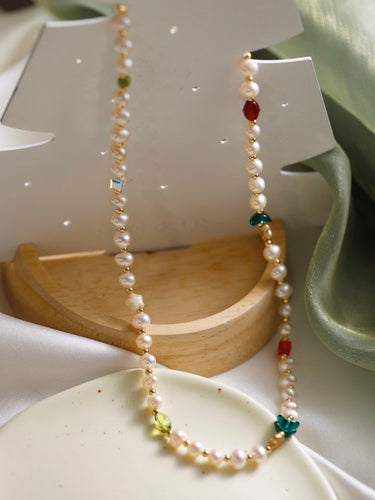 Christmas Beaded Pearl Bracelet LJC29