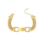 Metal wind street trend 18k titanium steel gold plated bracelet