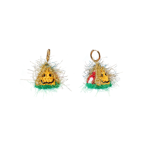LB Hand Crochet "Triangle Tree" Earrings Christmas LOJL86