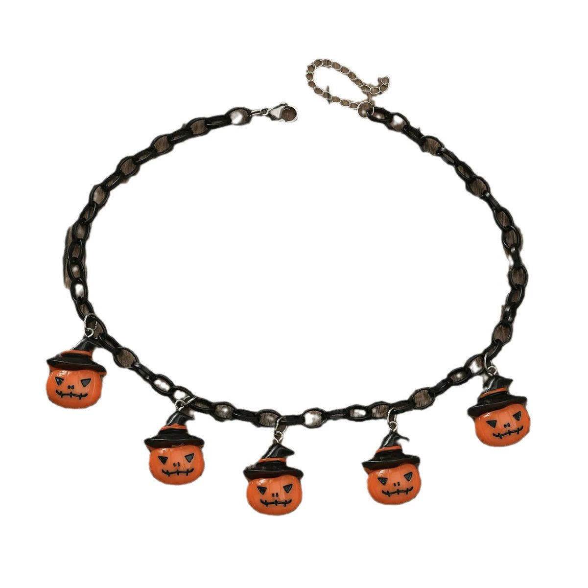 Halloween Pumpkin Collarbone Chain Party Necklace LJH41