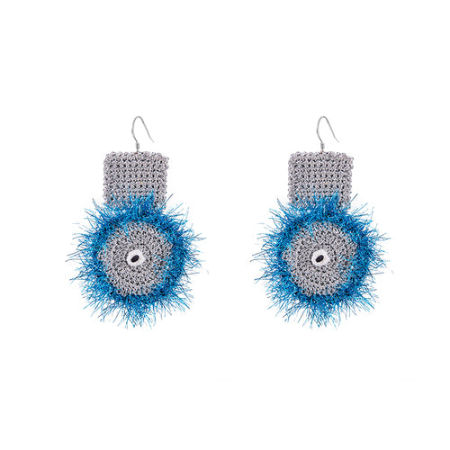 LB Hand Crochet "Square Round" Earrings LOJL106