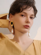 FN Simple Large Pearl Ear Buckle Earrings LOJS107
