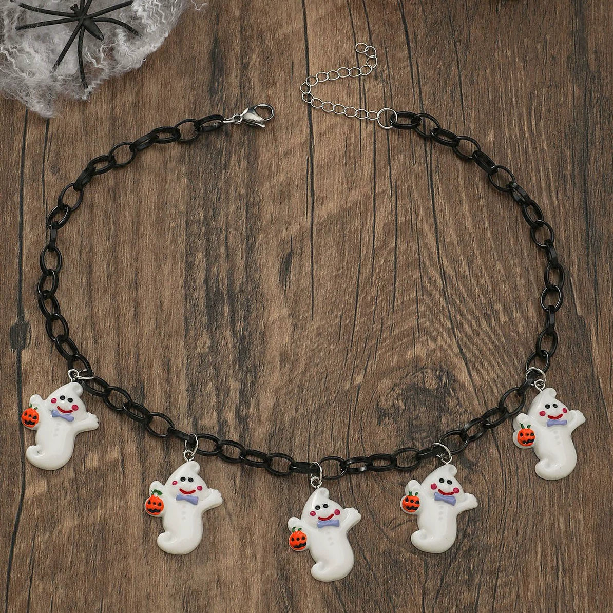 Halloween Pumpkin Collarbone Chain Party Necklace LJH41