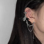 Halloween Integrated Love Pendant Cross Chain Earrings LJH50