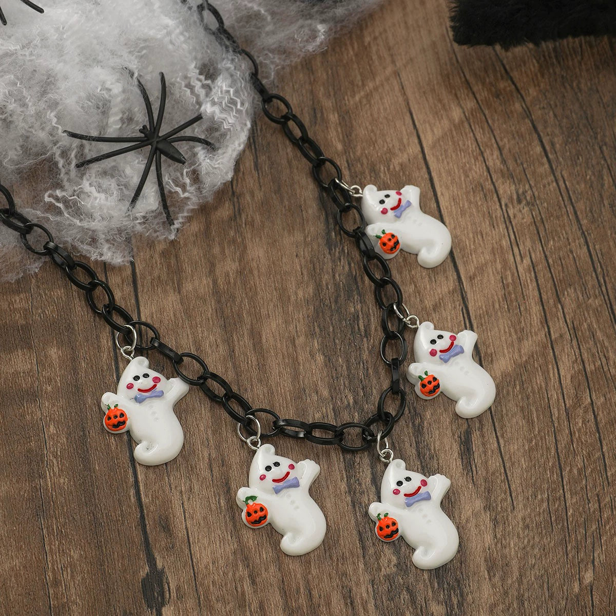 Halloween Pumpkin Collarbone Chain Party Necklace LJH41