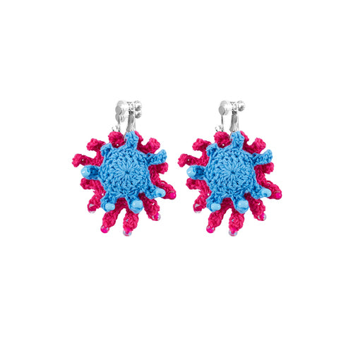 LB Hand Crochet Colorful "Inkjet" Earrings LOJL105