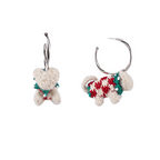 LB Hand Crochet "Companion Cat" Cute Earrings Christmas LOJL88